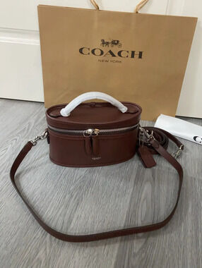 Coach brown box bag